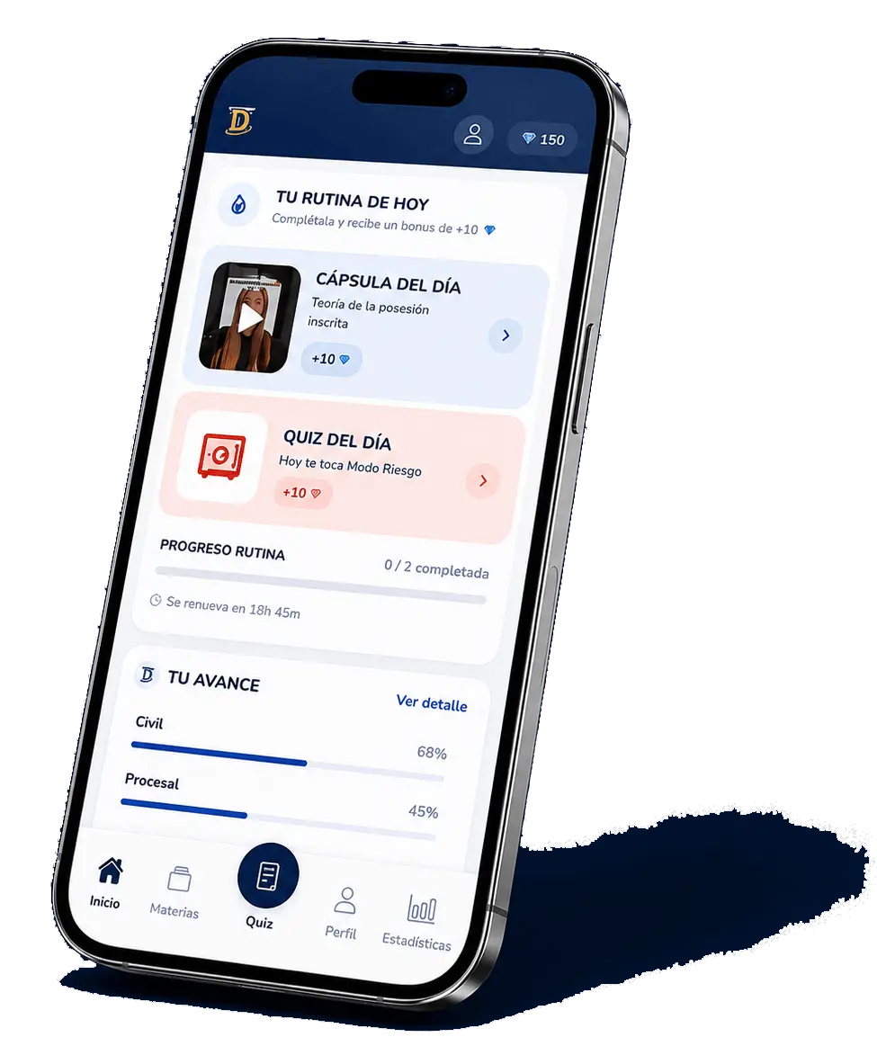 App Quiz Domina Tu Grado para preparar el examen de grado en Derecho